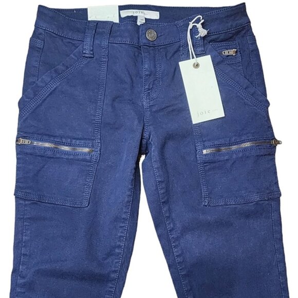 Joie Women’s Park Skinny Utility Cargo Pants - Navy Blue; Size 25 - Picture 12 of 13